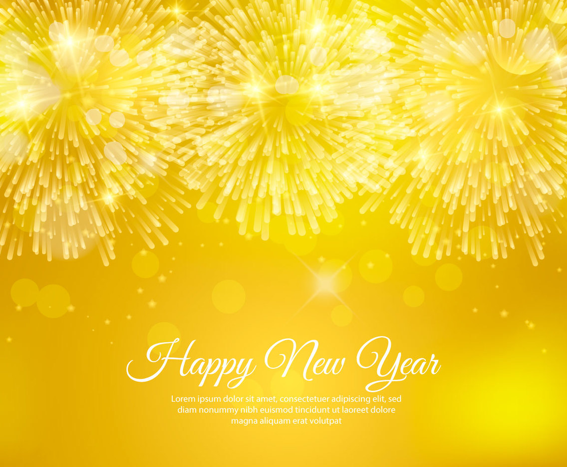 Gold Happy New Year Background Vector Art & Graphics 