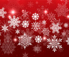 Red Christmas Snowflake Background