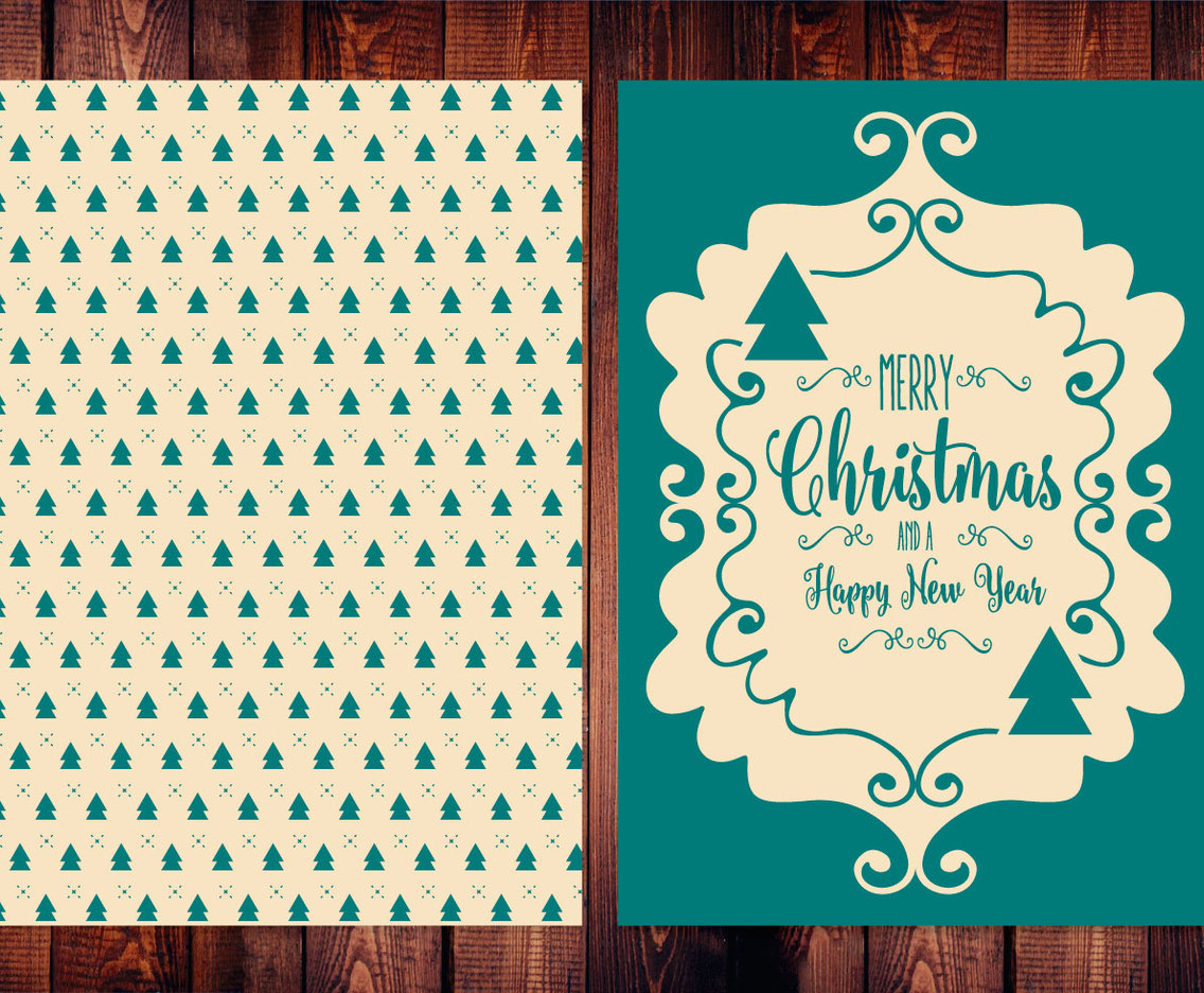 Cute Christmas Vector Card