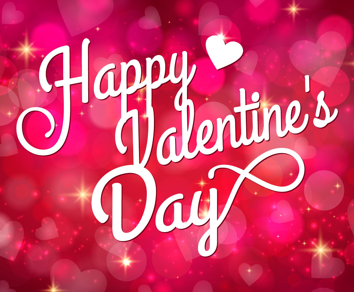 Red Bokeh Happy Valentine's Illustration