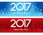 Abstract New Year 2017 Banners