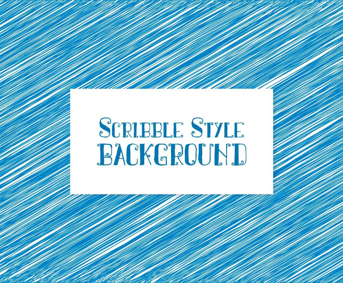 Blue Scribble Style Background