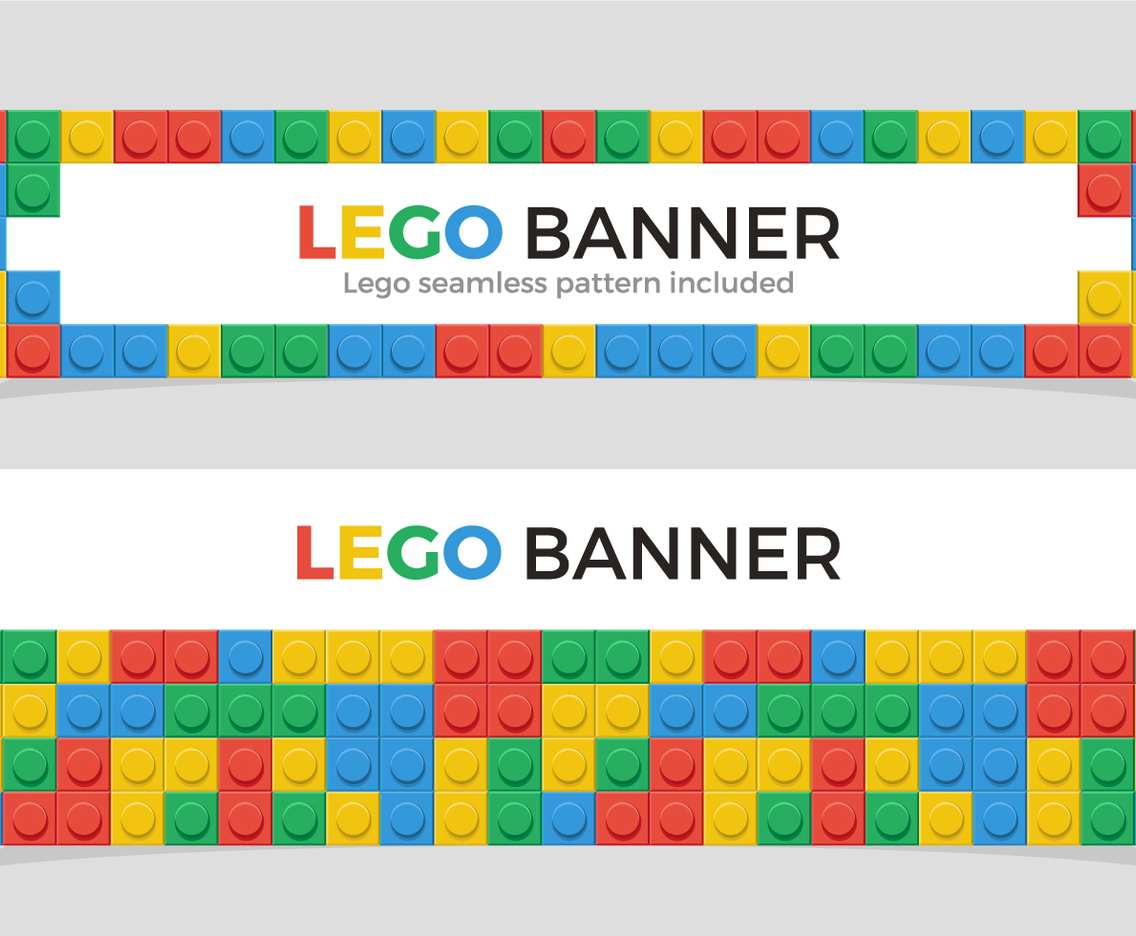 Multicolor Lego Banners Vector Art & Graphics | freevector.com