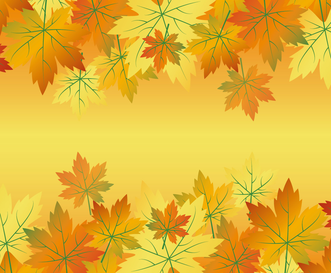 Beautiful Autumn Leaf Frame Background