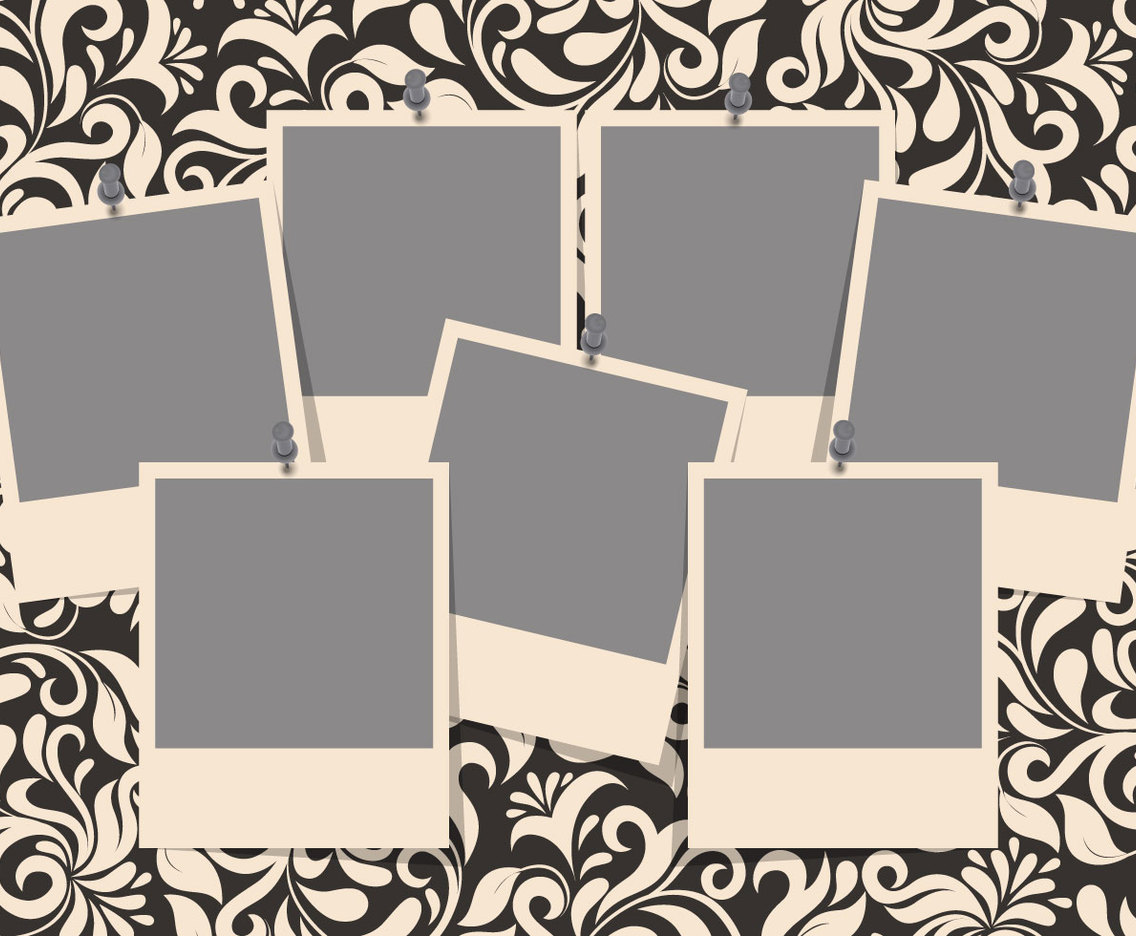 Damask Photo Collage Template