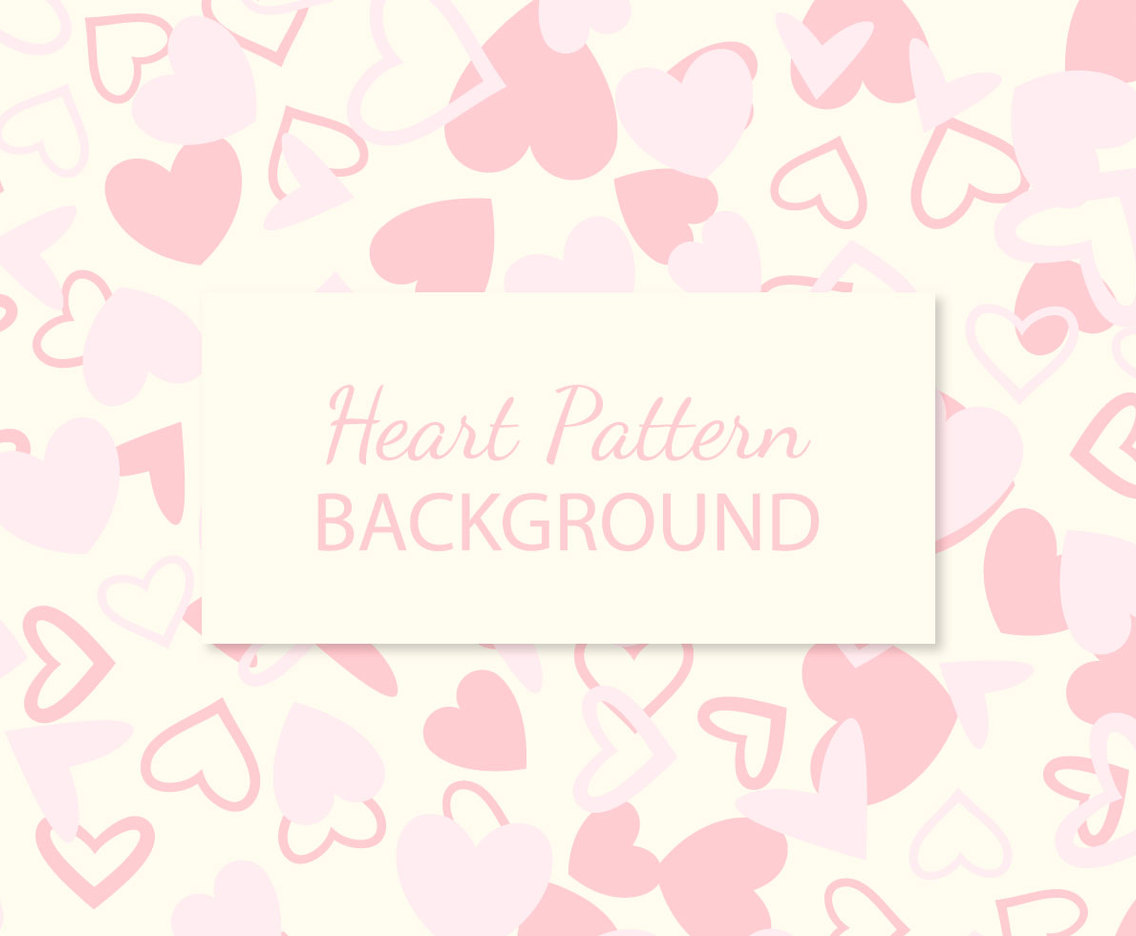 Cute Pink Hearts Pattern Background