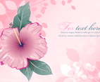 Cute Pink Floral Illustration