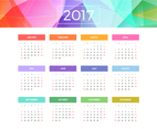 Colorful Calendar 2017 Stationary Template