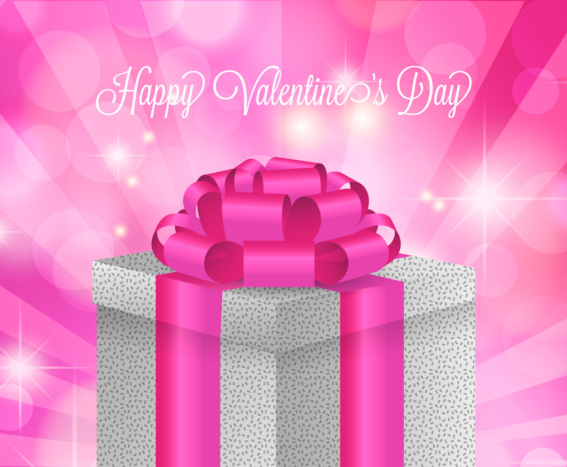 Pink Valentine's Day Illustration