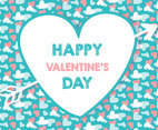 Teal and Coral Valentine's Day Background