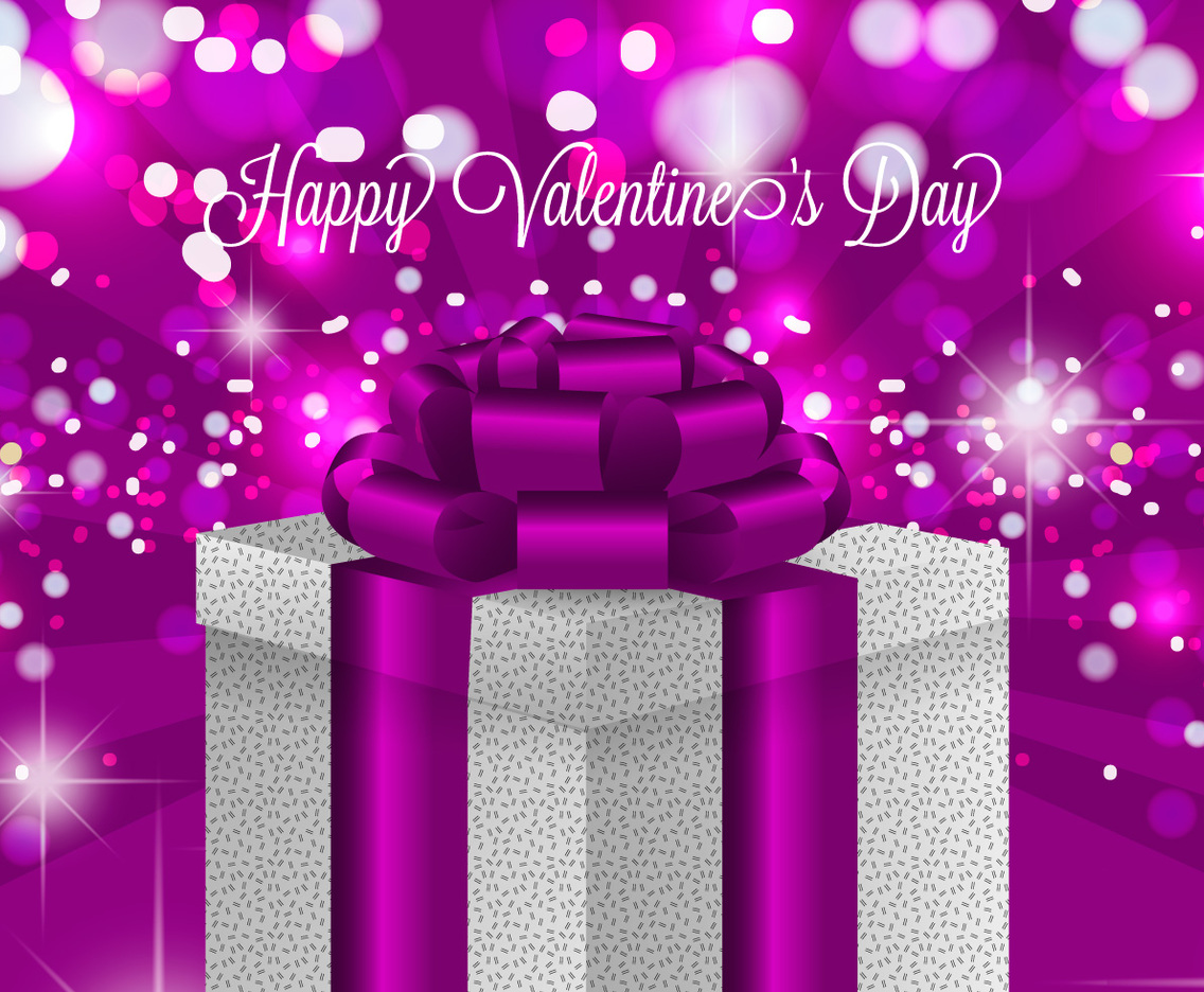 Purple Valentine's Day Illustration