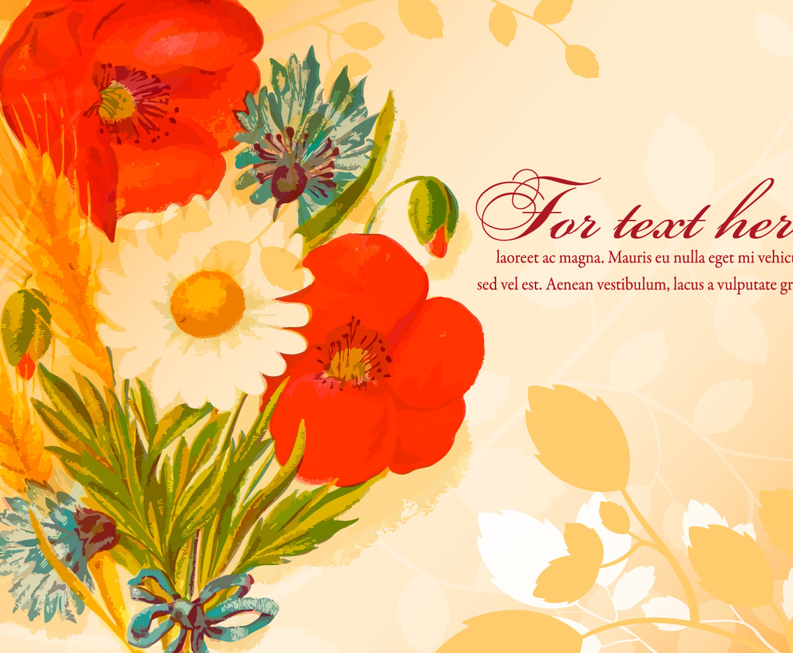 Beautiful Floral Text Template