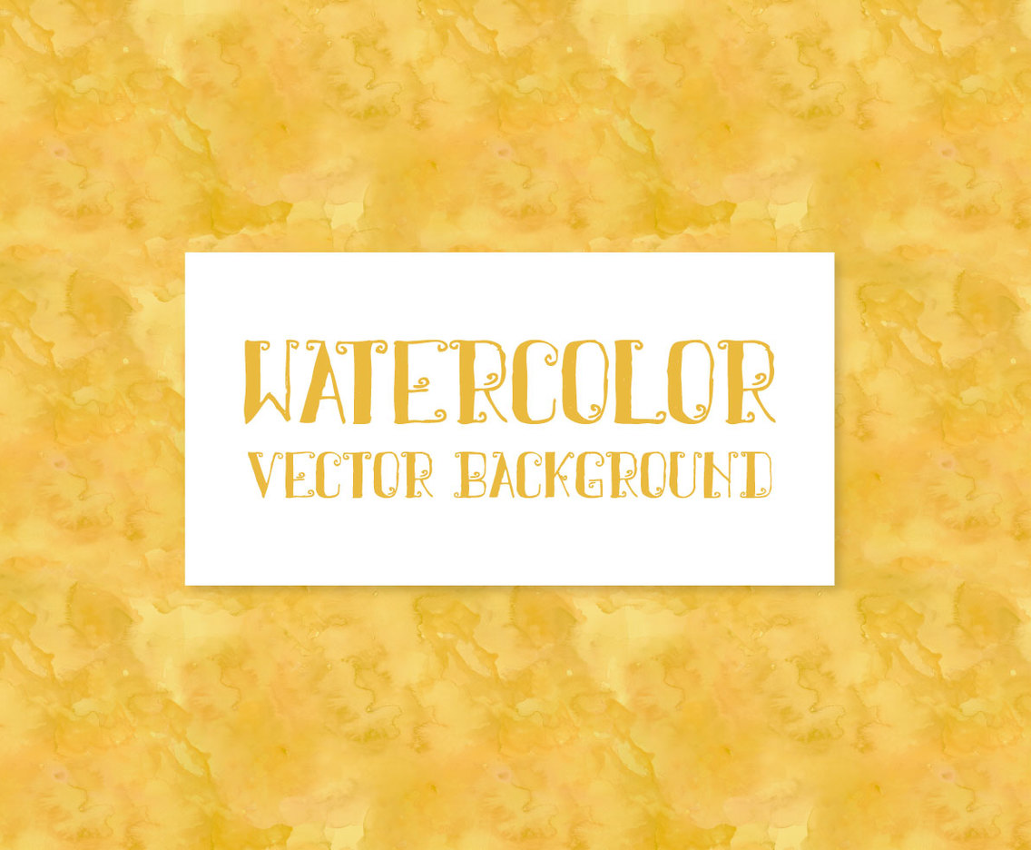 Yellow Watercolor Vector Background