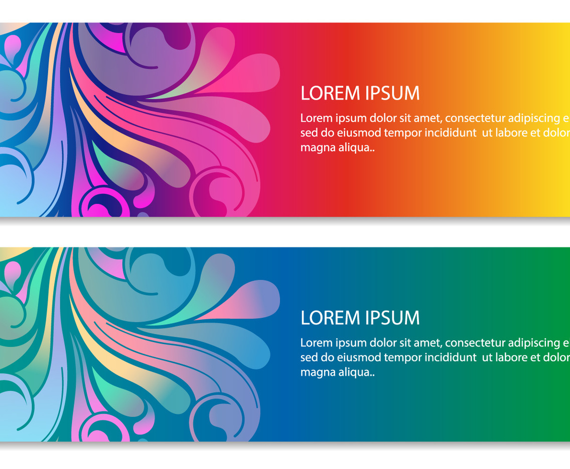 Colorful Swirl Banners