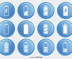 Battery Button Icon Collection