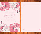 Beautiful Floral Wedding/Save the Date Card