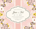Blush Floral Wedding Card Illustration