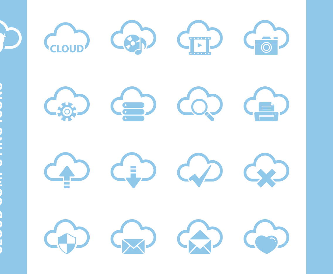 Cloud Computing Vector Icons