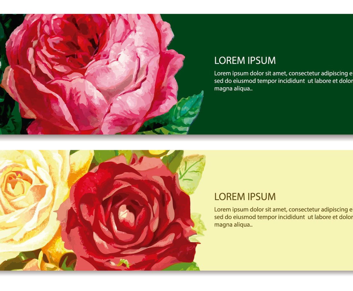 Beautiful Floral Banners