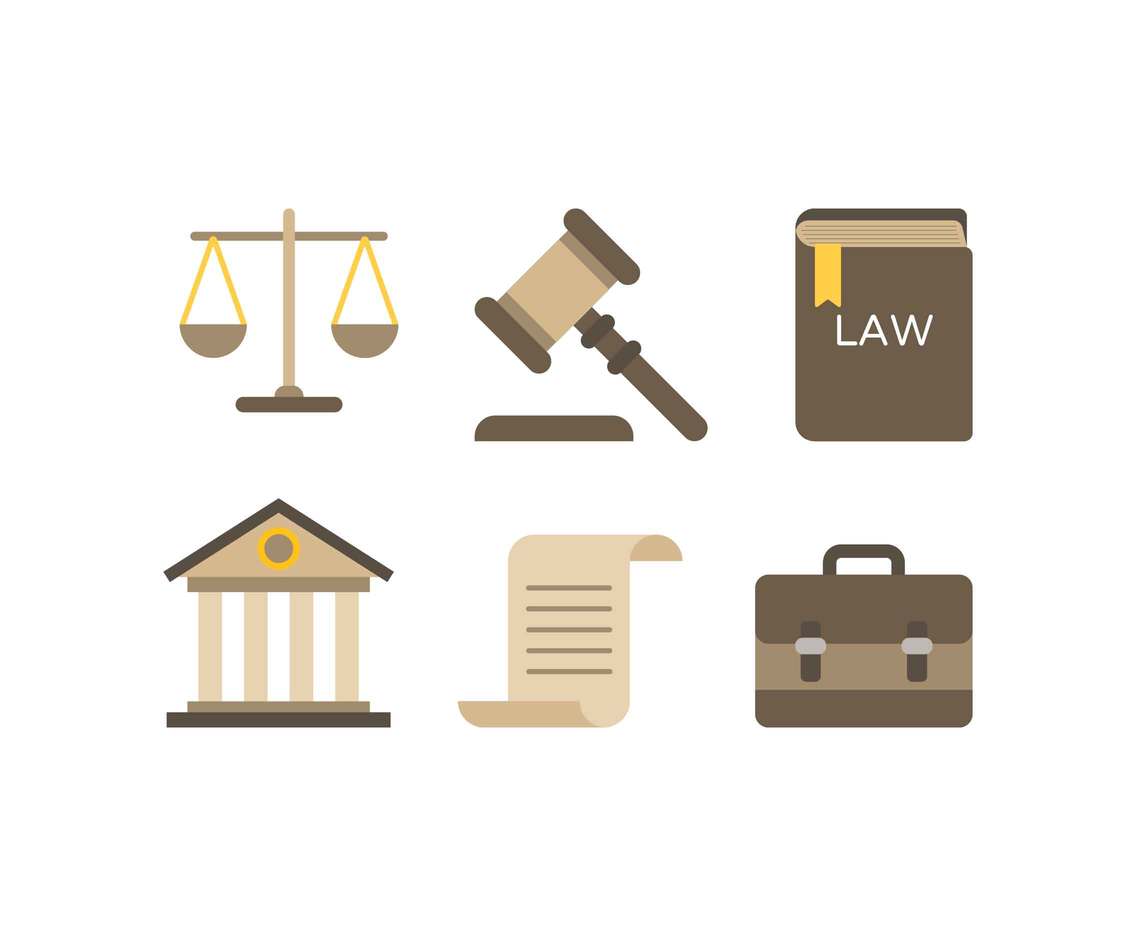 Free Unique Law and Justice Icon Vector