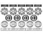 Warranty Stamp Label Vectors