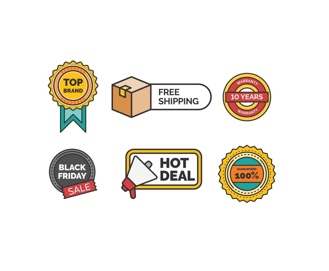 Free Professional Product Label Sticker Vectors