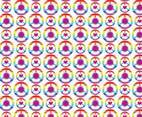 Rainbow Hippie Pattern Background