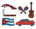 Cuba Vector Icon Set