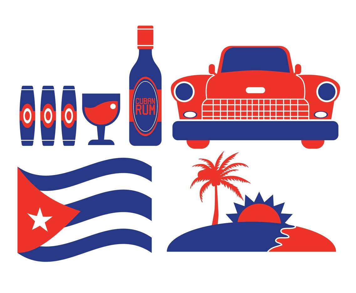Download Free Cuba Flat Illustration Vector Set Vectors and other types of Cuba...