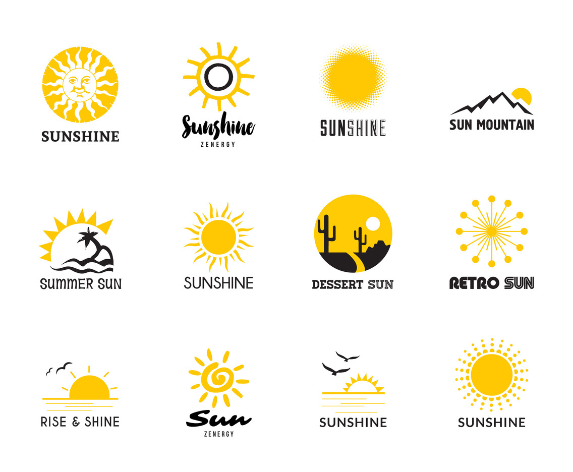 Sun Logos Vector Set