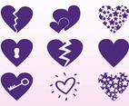 Purple Hearts Set