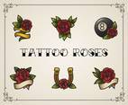Tattoo Roses Vector Set