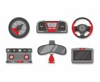 Car Dashboard Vector Icons