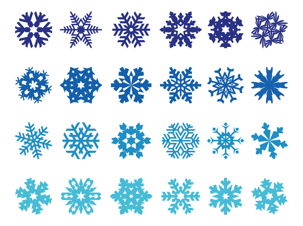 Snowflakes Pack Vector Art Graphics Freevector