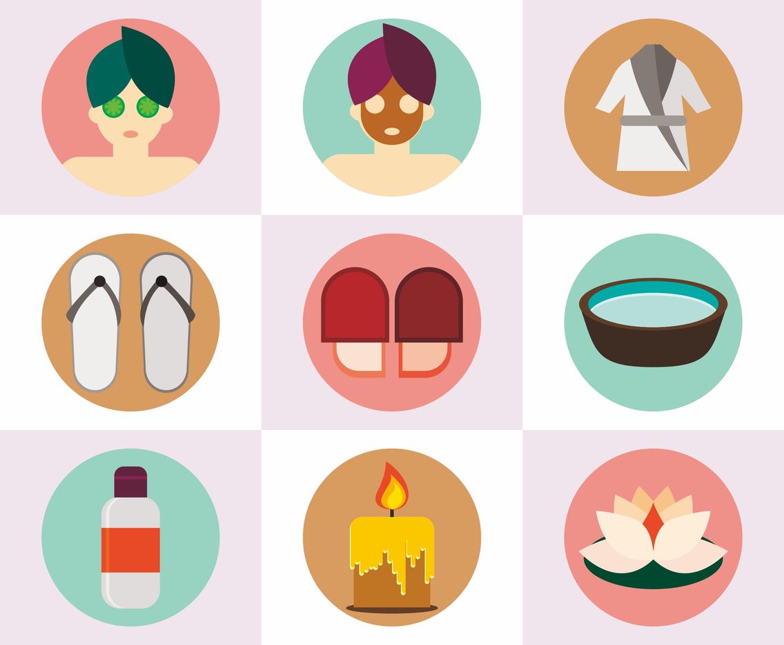 Vector Illustration of Various Spa Icons