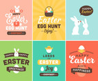 Happy Easter Vector Cards