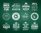 Back To School Typography Vector Labels