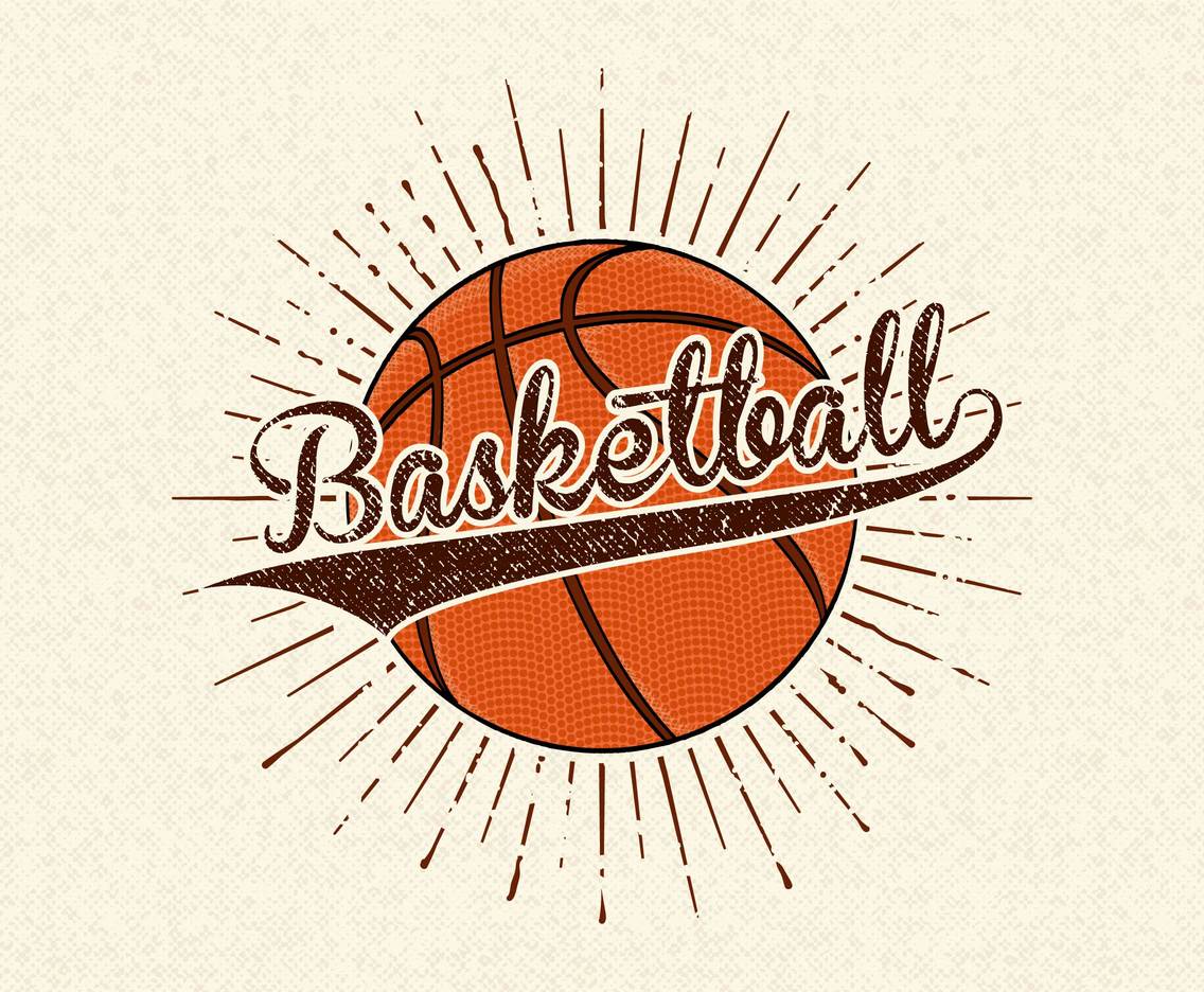 Retro Basketball Vector Background