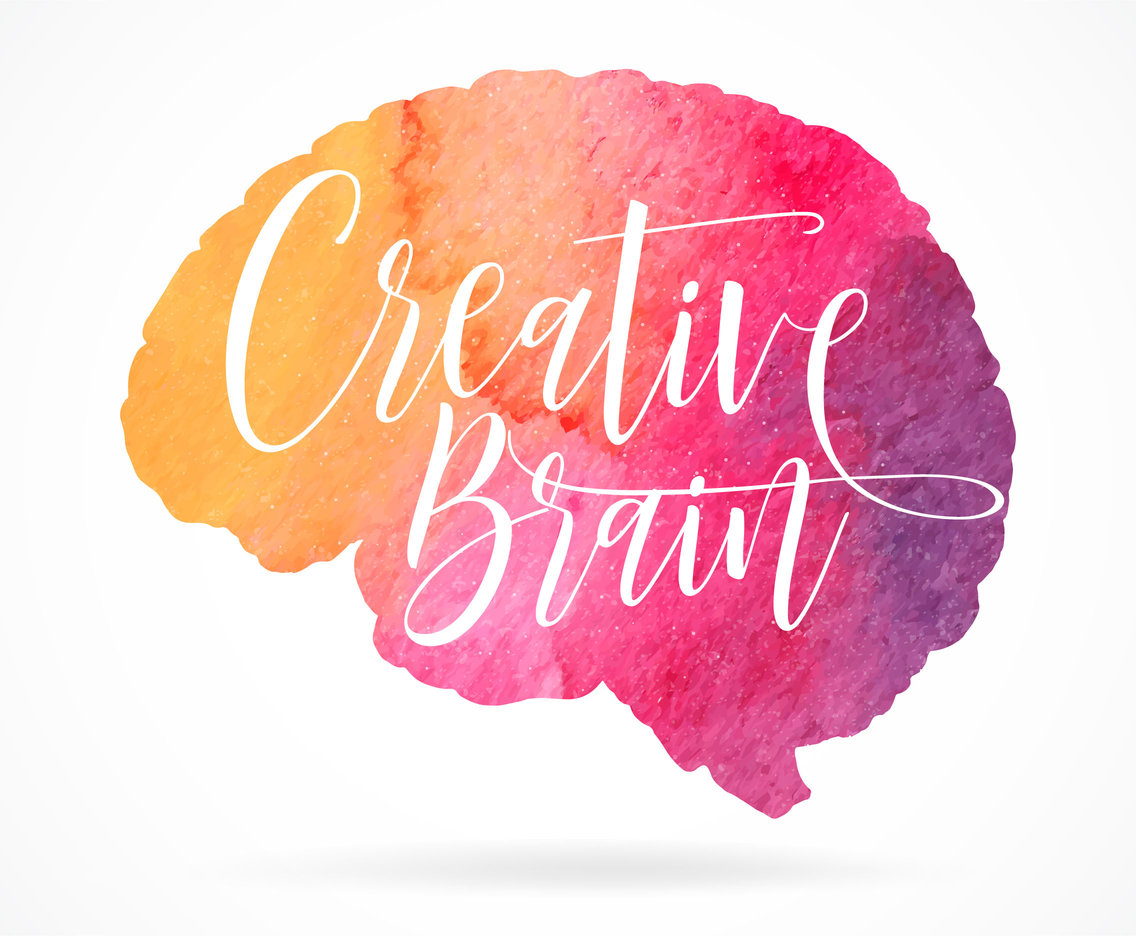 Creative Brain Watercolor Design