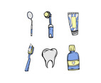 Dental Doodle Icon Vector
