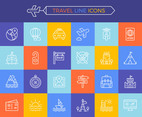 Travel Line Icons Vector