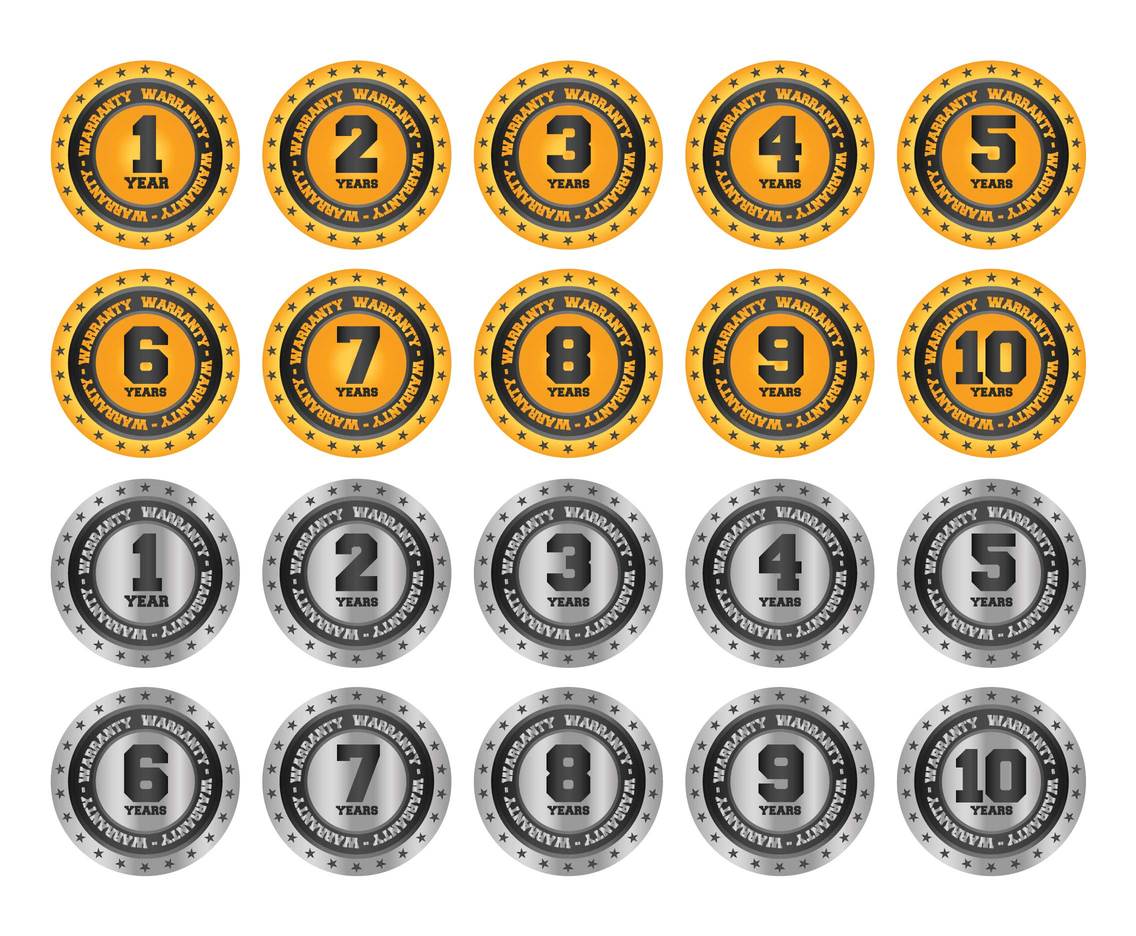 Warranty Gold and Silver Vector