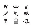 Dental care icon set