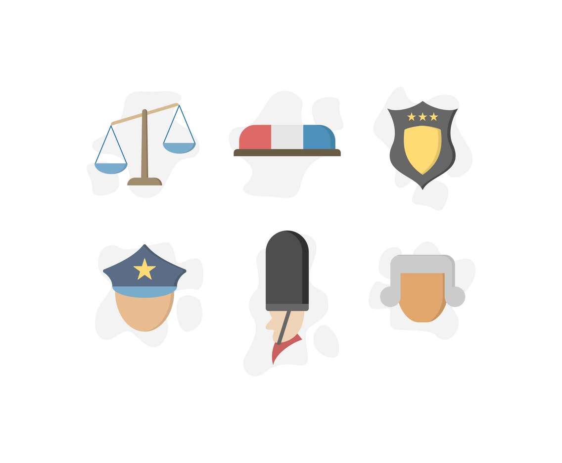 Free Unique Law and Justice Icon Vector
