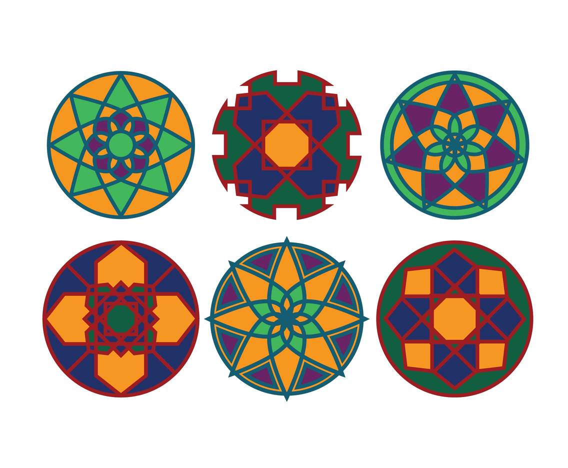 Arabesque geometric symbol vector
