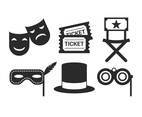 Theater simple icon set