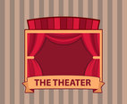 Theater Stage Vector Background 