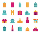 Flat Building Vector Icons