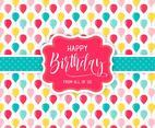 Happy Birthday Balloons Vector Card