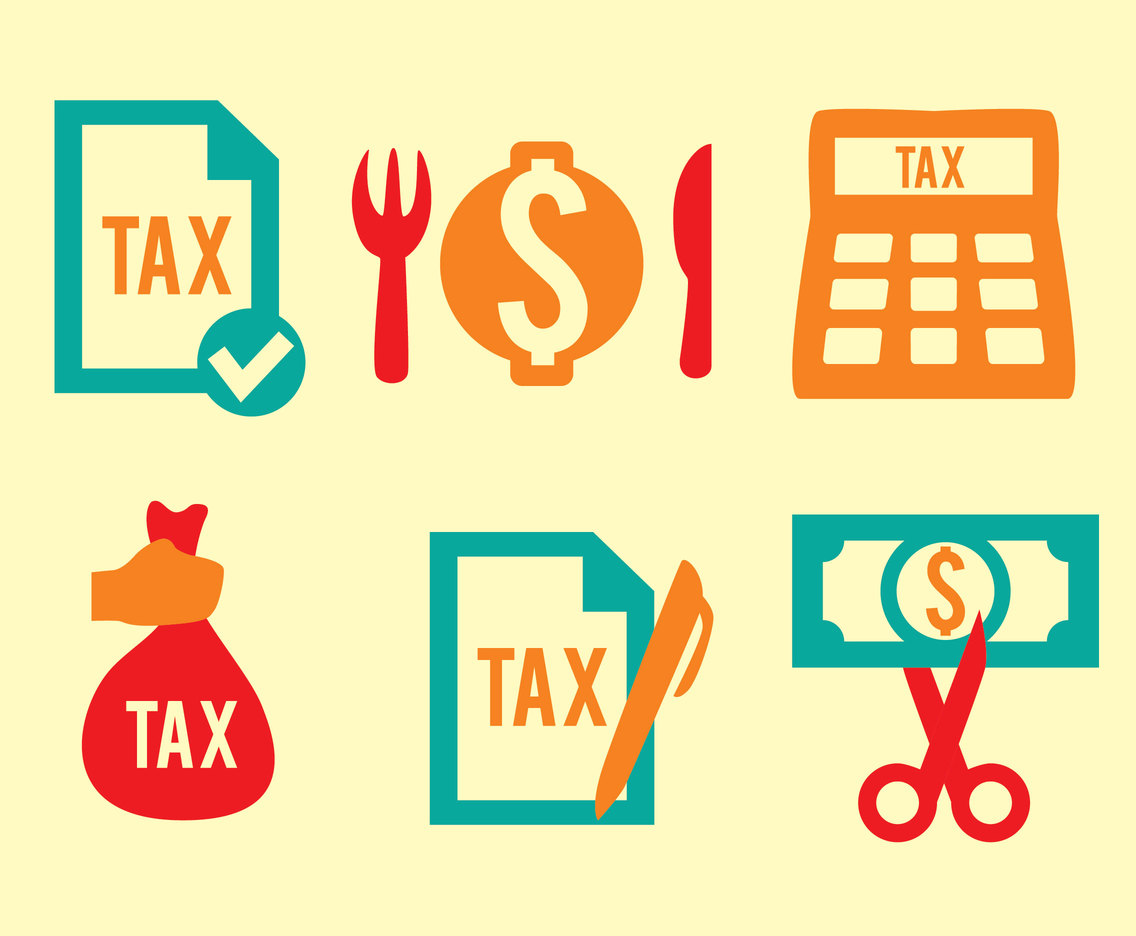 Tax Element Icons Vectors